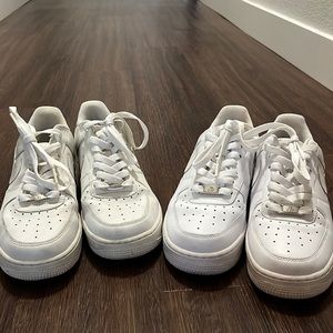 White Airforce 1s. Size Womens 8